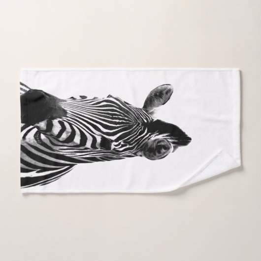 Schwarzweiss-Zebra-Porträt Badhandtuch Set (Handtuch)