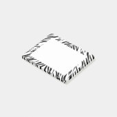 Schwarzweiß-Zebra Post-it Klebezettel (angewinkelt)