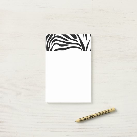 Schwarzweiß-Zebra Post-it Klebezettel (Auf Schreibtisch)