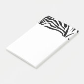 Schwarzweiß-Zebra Post-it Klebezettel (angewinkelt)