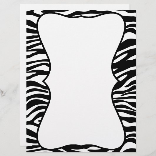 Schwarzweiß-Zebra-Print, kundenspezifische Buchsta (Vorne/Hinten)