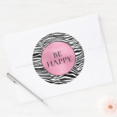 Schwarzweiß-Zebra Runder Aufkleber (Umschlag)