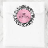 Schwarzweiß-Zebra Runder Aufkleber (Tasche)