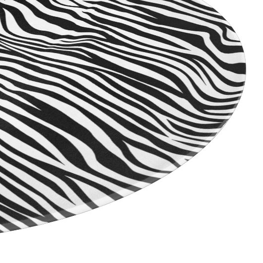 Schwarzweiß-Zebra Schneidebrett (Ecke)