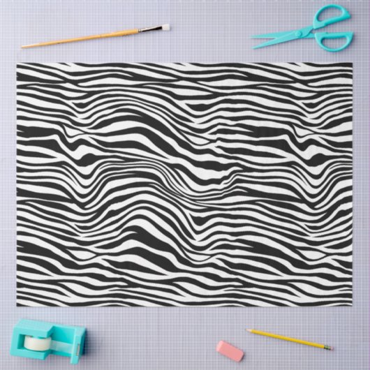 Schwarzweiß-Zebra Seidenpapier (Basteln)