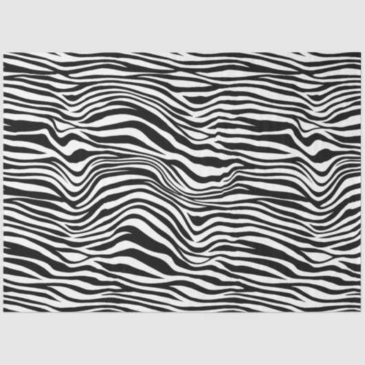 Schwarzweiß-Zebra Seidenpapier (Vorderseite)