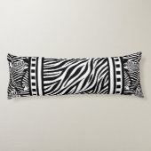 Schwarzweiß-Zebra Seitenschläferkissen (Rückseite)