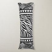 Schwarzweiß-Zebra Seitenschläferkissen (Vorderseite Vertikal)