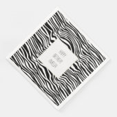Schwarzweiß-Zebra Serviette (Ecke)