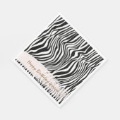 Schwarzweiß-Zebra Serviette (Ecke)