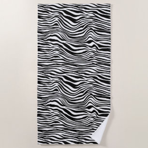 Schwarzweiß-Zebra Strandtuch