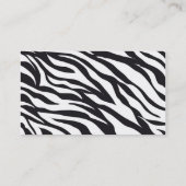Schwarzweiss-Zebra-Streifen-Druck-Muster-Geschenke Visitenkarte (Rückseite)