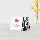 Schwarzweiss-Zebra-Streifen-Geburtstag Karte (Gelbe Blume)