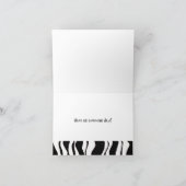 Schwarzweiss-Zebra-Streifen-Geburtstag Karte (Innenseite)