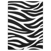 Schwarzweiss-Zebra-Streifen Klemmbrett (Rückseite)