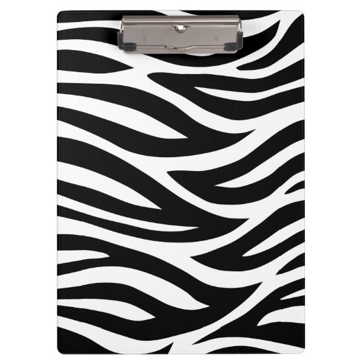 Schwarzweiss-Zebra-Streifen Klemmbrett (Vorderseite)