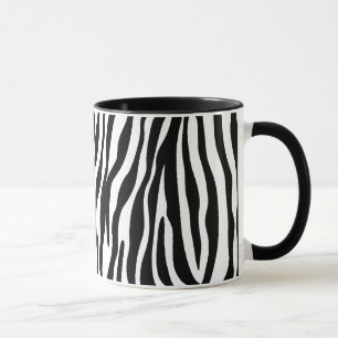 Schwarzweiss-Zebra-Streifen-Tassen Tasse