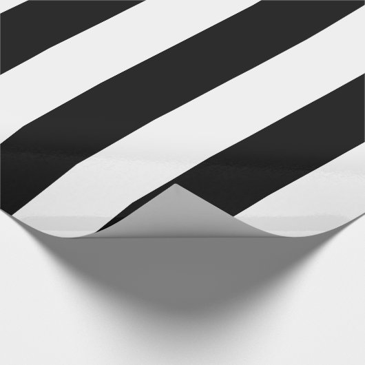 Schwarzweiss-Zebra stripes Muster Geschenkpapier (Ecke)