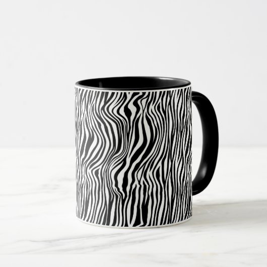 Schwarzweiß-Zebra  Tasse (VorderseiteRechts)