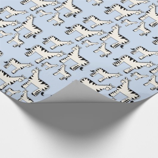 Schwarzweiß-Zebra-Umschlagpapier Geschenkpapier (Ecke)