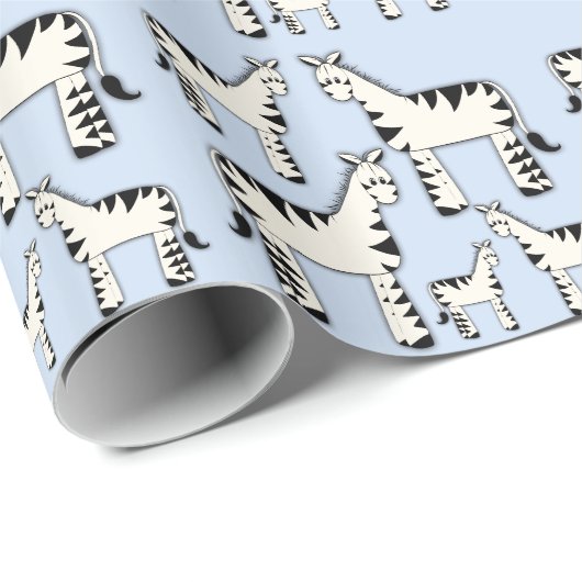 Schwarzweiß-Zebra-Umschlagpapier Geschenkpapier (Rolleneckpunkt)