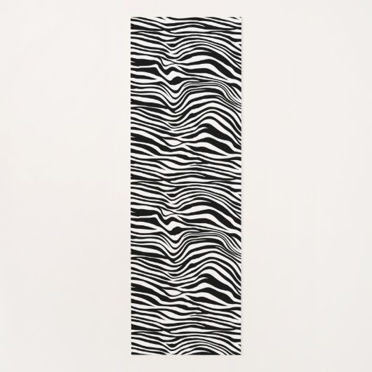 Schwarzweiß-Zebra Yogamatte (Vorderseite)