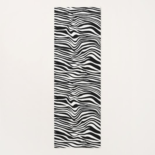 Schwarzweiß-Zebra Yogamatte (Rückseite)