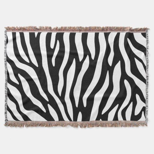 Schwarzweiß-Zebradruck Decke (Vorderseite)