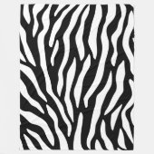 Schwarzweiß-Zebradruck Fleecedecke (Vorderseite)