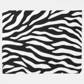 Schwarzweiß-Zebradruck Fleecedecke (Vorderseite (Horizontal))