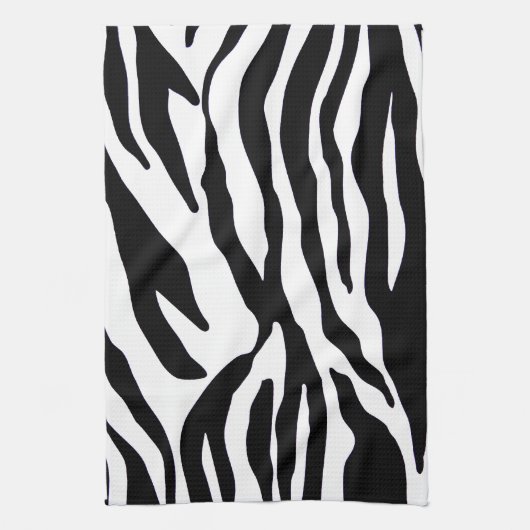 Schwarzweiss-Zebradruck Geschirrtuch (Vertikal)