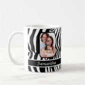 Schwarzweiss-Zebradruck Kaffeetasse (Links)