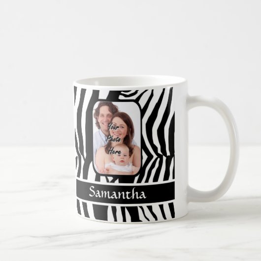 Schwarzweiss-Zebradruck Kaffeetasse (Rechts)