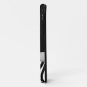 Schwarzweiss-Zebrastreifen und weißes Band Case-Mate iPhone Hülle (Hinten/Links)