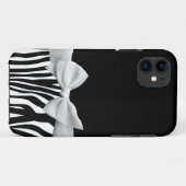 Schwarzweiss-Zebrastreifen und weißes Band Case-Mate iPhone Hülle (Rückseite (Horizontal))