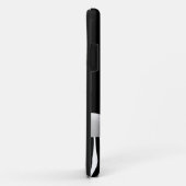 Schwarzweiss-Zebrastreifen und weißes Band Case-Mate iPhone Hülle (Hinten/Rechts)