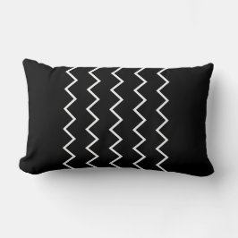 Schwarzweiß Zickzack Lendenkissen