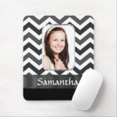 Schwarzweiß Zickzack Mousepad (Mit Mouse)
