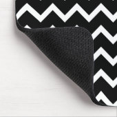 Schwarzweiss-Zickzack-Muster Mousepad (Ecke)
