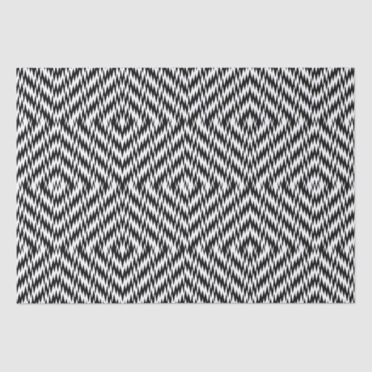 Schwarzweiss-Zickzack Seidenpapier (Vorderseite)