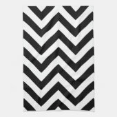 Schwarzweiss-Zickzack-Sparren-Muster Küchentuch (Vertikal)