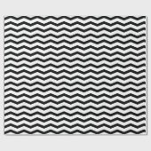 Schwarzweiß-Zickzack Zickzack-Muster Weihnachten Geschenkpapier (Flach)