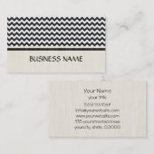 Schwarzweiß-Zickzack Zigzag-Muster Visitenkarte (Vorne/Hinten)