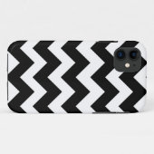 Schwarzweiß-Zickzack Zigzap-Muster Case-Mate iPhone Hülle (Rückseite (Horizontal))