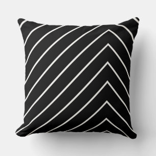 Schwarzweiß Zig Zag Lines Kissen