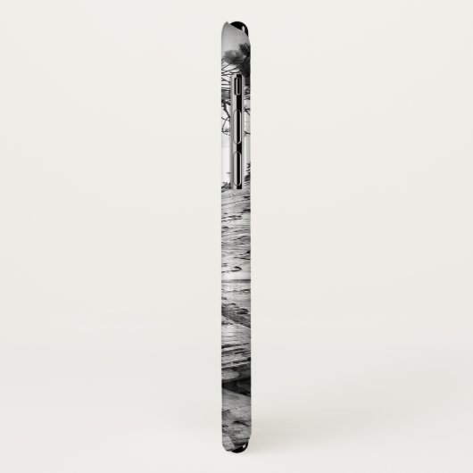 Schwarzweiss-Zion Kunst-Bonsais-Baum Case-Mate iPhone Hülle (Hinten/Links)