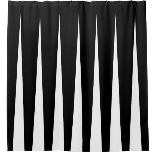Schwarzweiss-zwei Ton-Falten-Illusion Duschvorhang (Vorderseite)