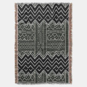 Schwarzweißafrikanisches Muster Decke (Vorderseite Vertikal)