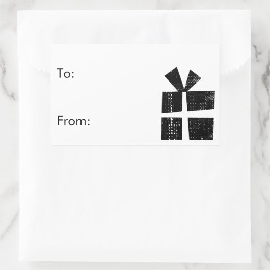 Schwarzweißanhänger Rechteckiger Aufkleber (Tasche)