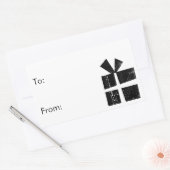 Schwarzweißanhänger Rechteckiger Aufkleber (Umschlag)